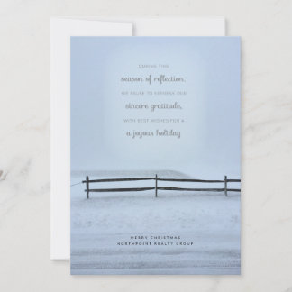 Snowy Field Business Holiday Card