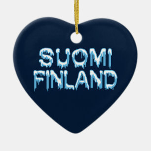 Snowy Finland custom ornament