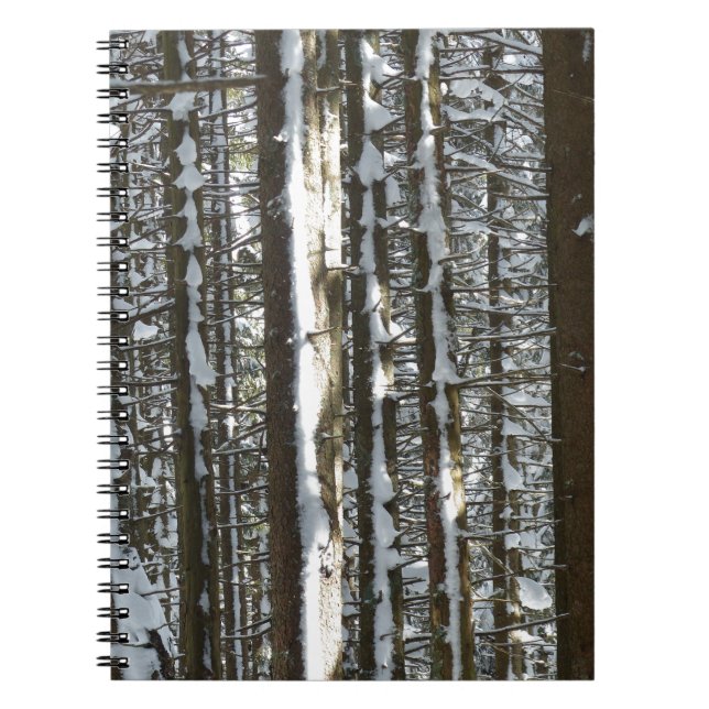 Snowy Fir Tree Notebook (Front)