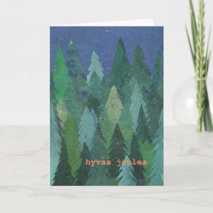 Snowy Forest Christmas Card: Finnish Holiday Card