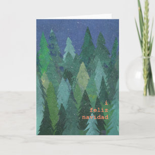 Snowy Forest Christmas Card: Spanish Holiday Card