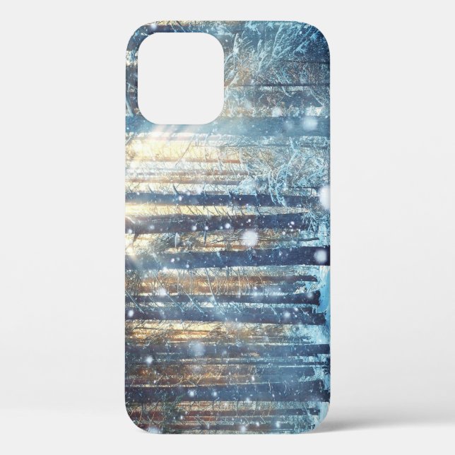 Snowy Forest Frosty Winter Scene Case-Mate iPhone Case (Back)