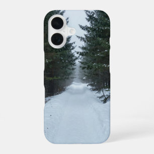 Snowy Forest Path Winter Phone Case