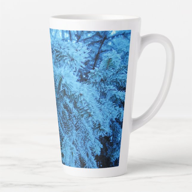 Snowy Forest Spruce  Latte Mug (Right)