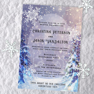 Snowy Forest | Winter Wedding Invitation