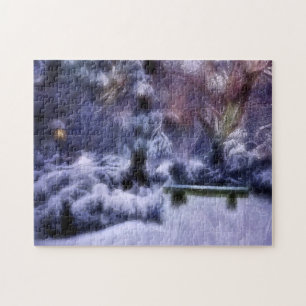Snowy Forest Winter Wonderland Jigsaw Puzzle
