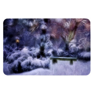 Snowy Forest Winter Wonderland Magnet