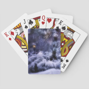 Snowy Forest Winter Wonderland Playing Cards