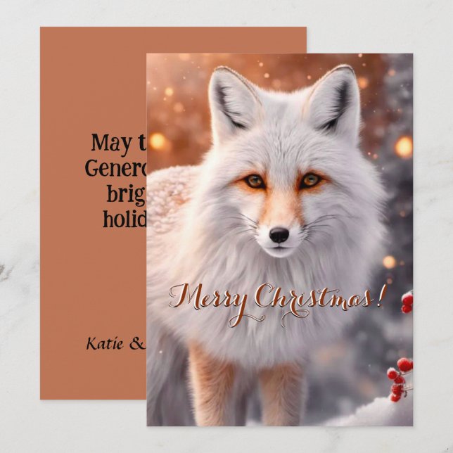 Snowy Fox on the Run Christmas (Front/Back)