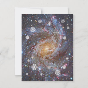 Snowy Galaxy Customisable Christmas Card