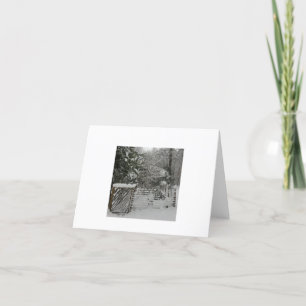Snowy gate winter greeting card