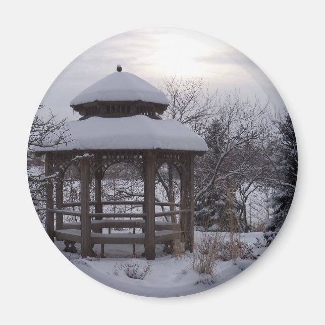 Snowy Gazebos Magnet (Front)