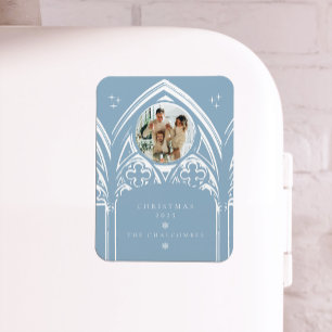 Snowy Gothic Winter Fairytale Christmas Photo Magnet