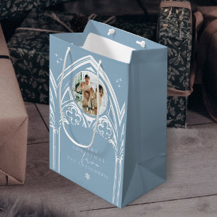 Snowy Gothic Winter Fairytale Christmas Photo Medium Gift Bag