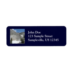 Snowy Granite Domes I at Yosemite National Park Return Address Label