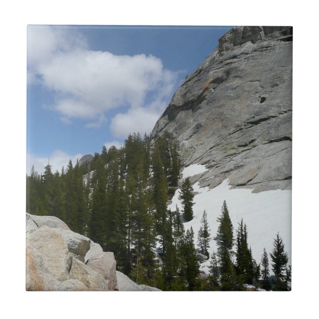 Snowy Granite Domes II Yosemite National Park Ceramic Tile (Front)