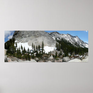Snowy Granite Domes Panorama at Yosemite Poster