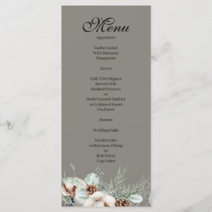 Snowy Greenery Event Menu