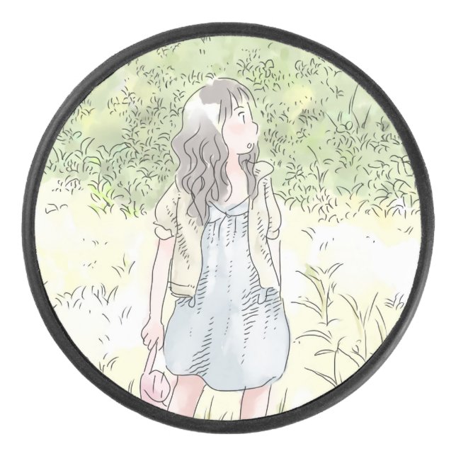 Snowy Hockey Puck (Front)