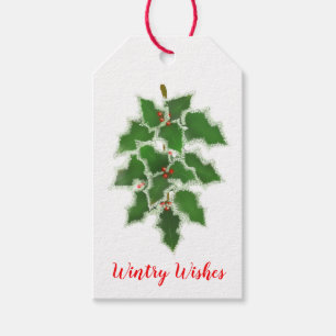 Snowy Holly Gift Tags