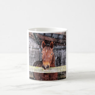 Snowy horse mug