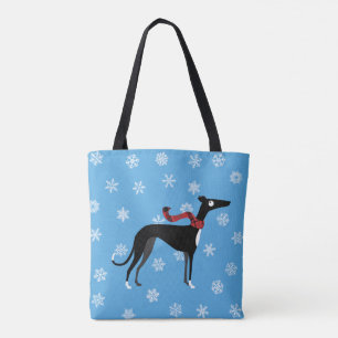 Snowy Hound Tote Bag