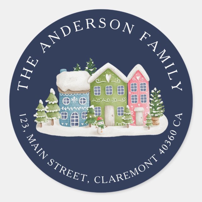 Snowy Houses return address label (Front)