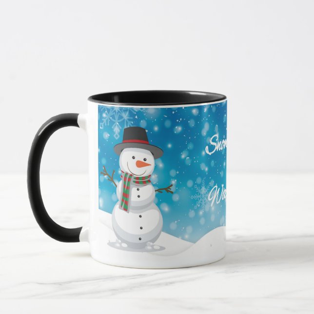 Snowy Hugs & Warm Sips Mug (Left)