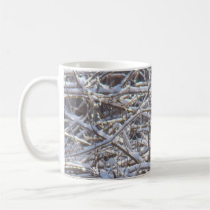 Snowy Ice Branches in Winter Coffee Mug
