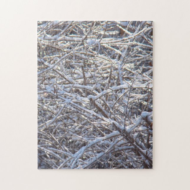 Snowy Ice Branches in Winter Jigsaw Puzzle (Vertical)