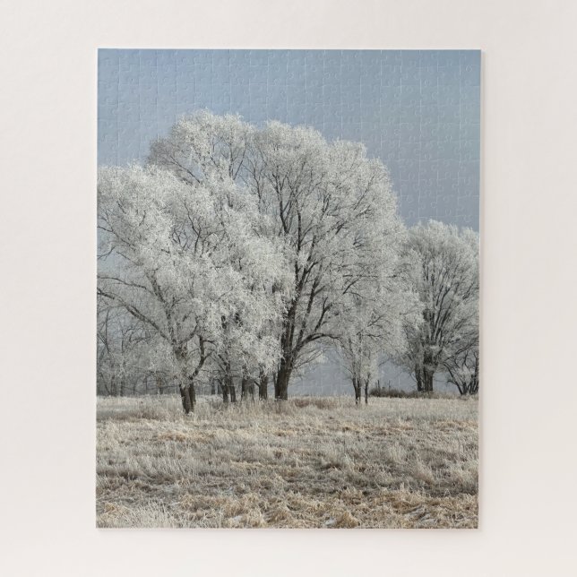 Snowy Iowa Moprning Jigsaw Puzzle (Vertical)