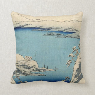 Snowy Japanese Illustration Cushion
