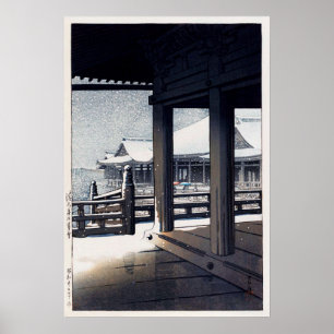 Snowy Kiyomizu-dera Temple, Hasui Kawase Poster