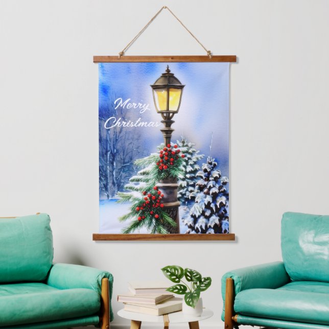Snowy lamp post  hanging tapestry (Living Room)
