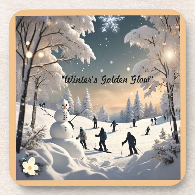 "Snowy Landscape Beauty" Coaster (Front)