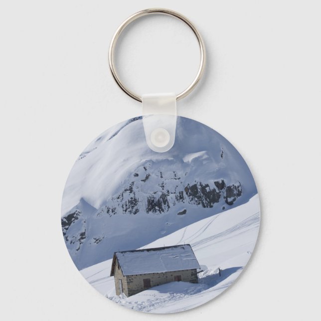 snowy landscape key ring (Front)