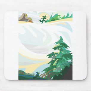 Snowy Landscape Mouse Pad