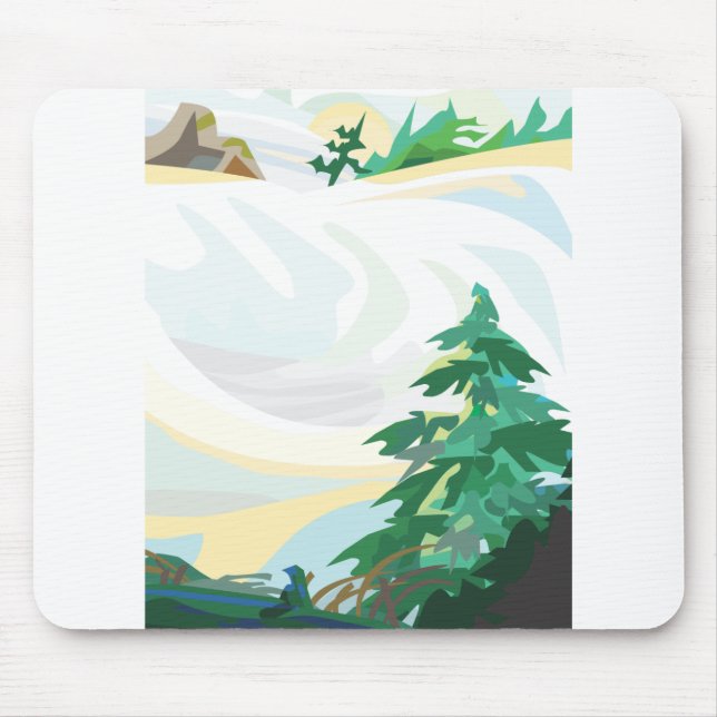 Snowy Landscape Mouse Pad (Front)