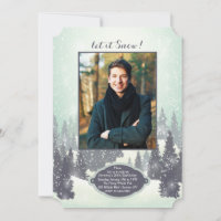 Snowy Landscape Photo Invitation