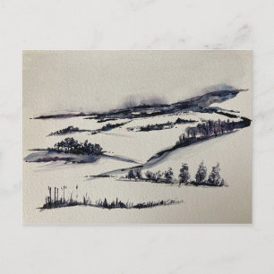 Snowy Landscape   Postcard