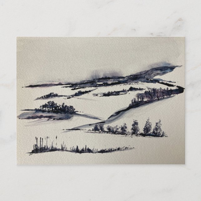 Snowy Landscape   Postcard (Front)