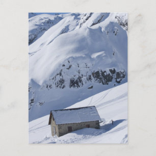 snowy landscape postcard