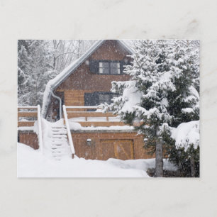 snowy landscape postcard
