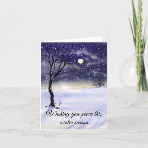 Snowy landscape winter season Card