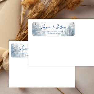 Snowy Landscape Winter Wedding Return Address Label