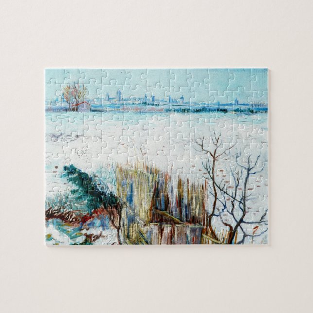 Snowy Landscape with Arles by Vincent van Gogh Jigsaw Puzzle (Horizontal)