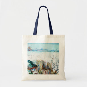 Snowy Landscape with Arles by Vincent van Gogh Tote Bag