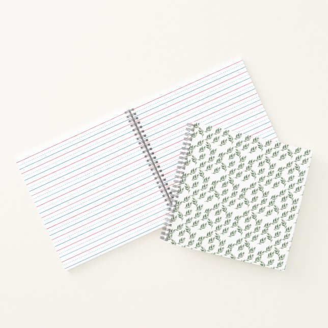snowy ☃ leaves  notebook (Inside)