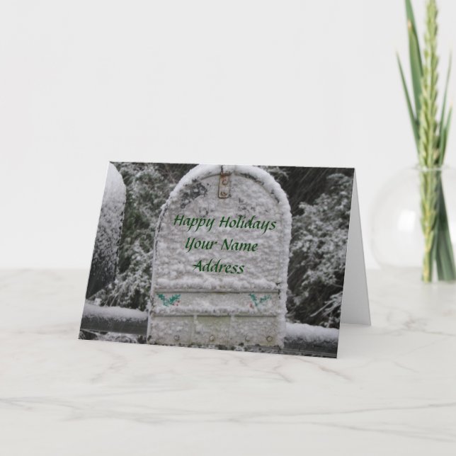 Snowy Mailbox Holiday Card (Front)