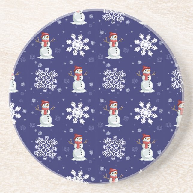 Snowy Men Coaster (Front)